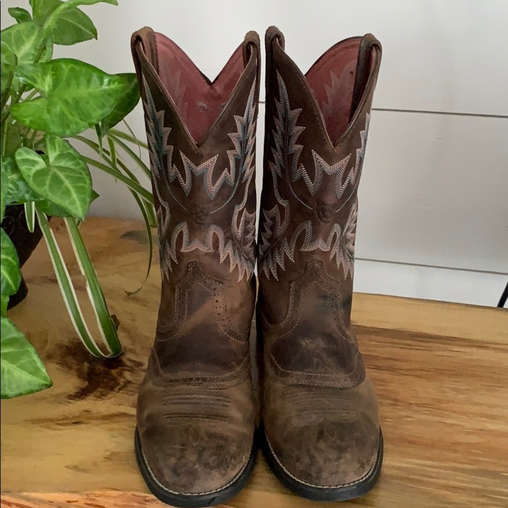 Ariat Stockman Saddle Vamp Cowgirl western Boot 10 - Picture 4 of 8